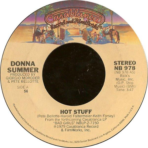 

7inch Record DONNA SUMMER - Hot Stuff NB978 Casablanca 1979 US Soul/Funk Used