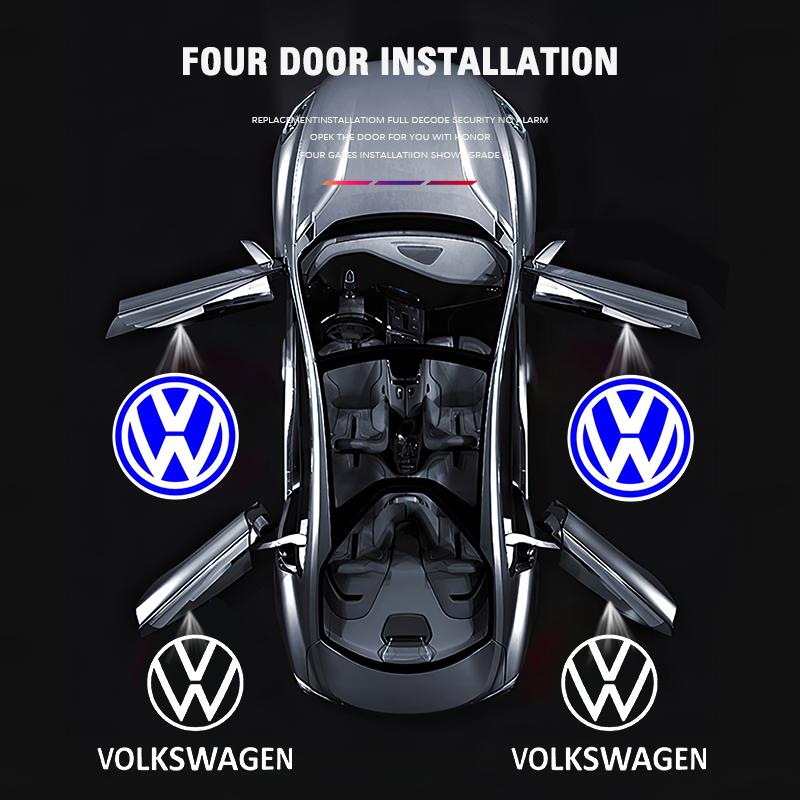 For Volkswagen B4 Car Door Welcome Light Car Open Door Projection Lamp For Volkswagen VW Polo Golf T5 Caddy T4 Touran GTI Passat Scirocco Tiguan