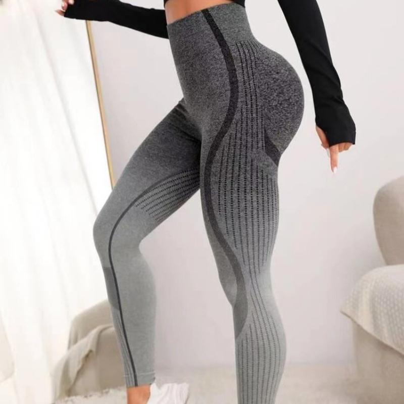 Gradient Seamless Casual Sports Fitness Yoga Pants Women Hollow Out Slim Fit High Waist Yoga Leggings Trouser Ladies Running Gym Yoga Leggings 25607