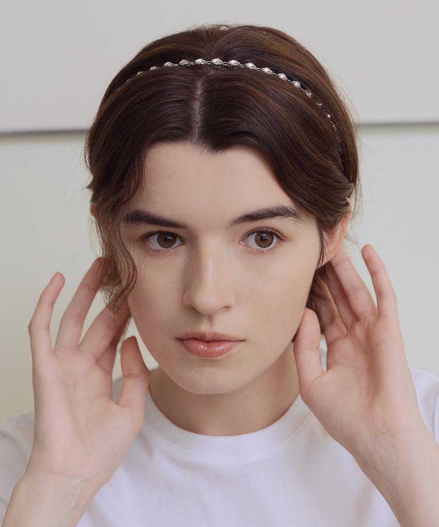 Ice Garden A.508 Round Shape Crystal Embellished Hair Band