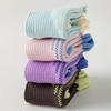Sports Compression Socks Women Knee High Athletic Socks Elastic Breathable Cushioned Socks for Running Fitness Yoga Dance
