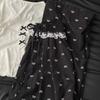 Bow Lace Wide-leg Pants Women's Summer Thin New High Waist Drape Straight Small Printed Yamamoto Pants