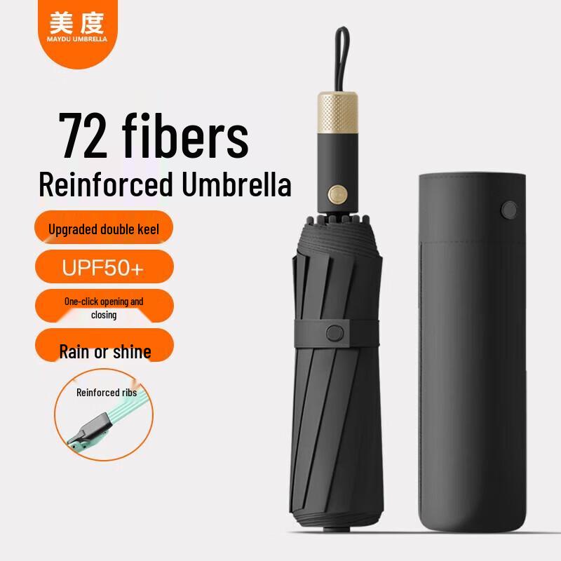 MAYDU Automatic 3-Fold Large Sun & Rain Umbrella