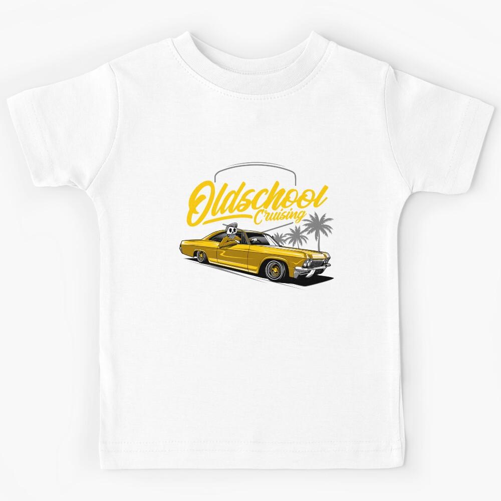 Impala Oldschool Cruising Skull Driver Classic Car Kids T-Shirt 120