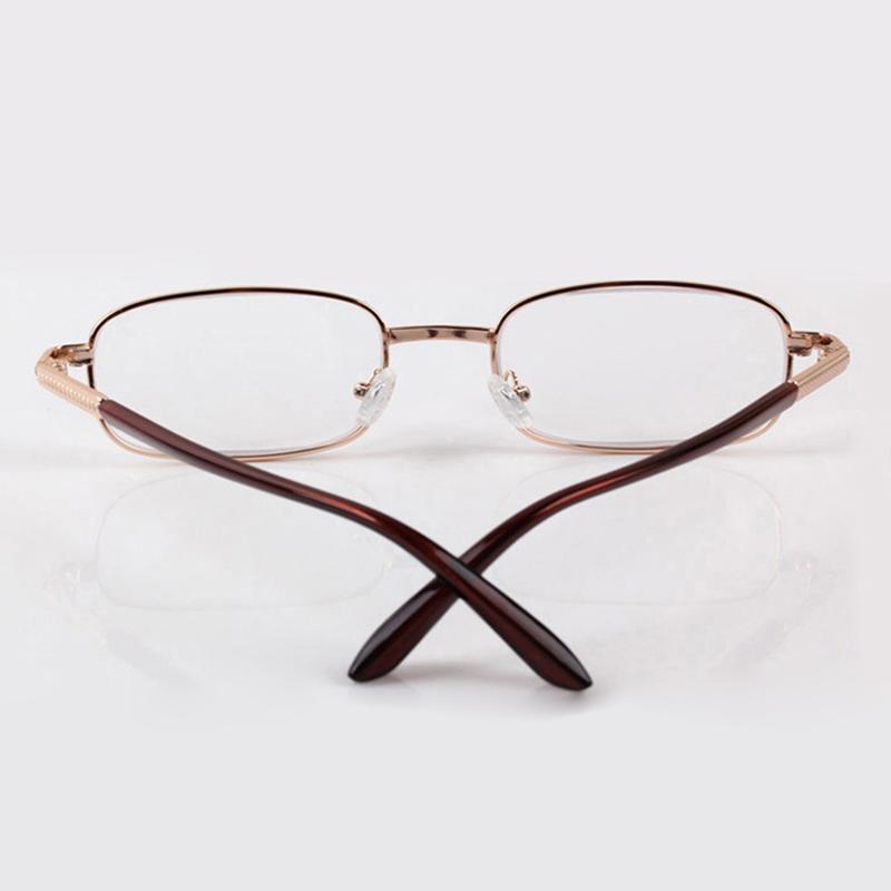 Men Reading Glasses Metal Presbyopia Glass Lens Anti-fatigue Eyeglasses With 0 +0.5 0.75 1.0 1.25 1.5 1.75 2.0 2.5 2.75 To 6.0