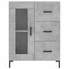Vidaxl Witrynka, Szarość Betonu 69,5X34X180 Cm Materiał Drewnopochodny