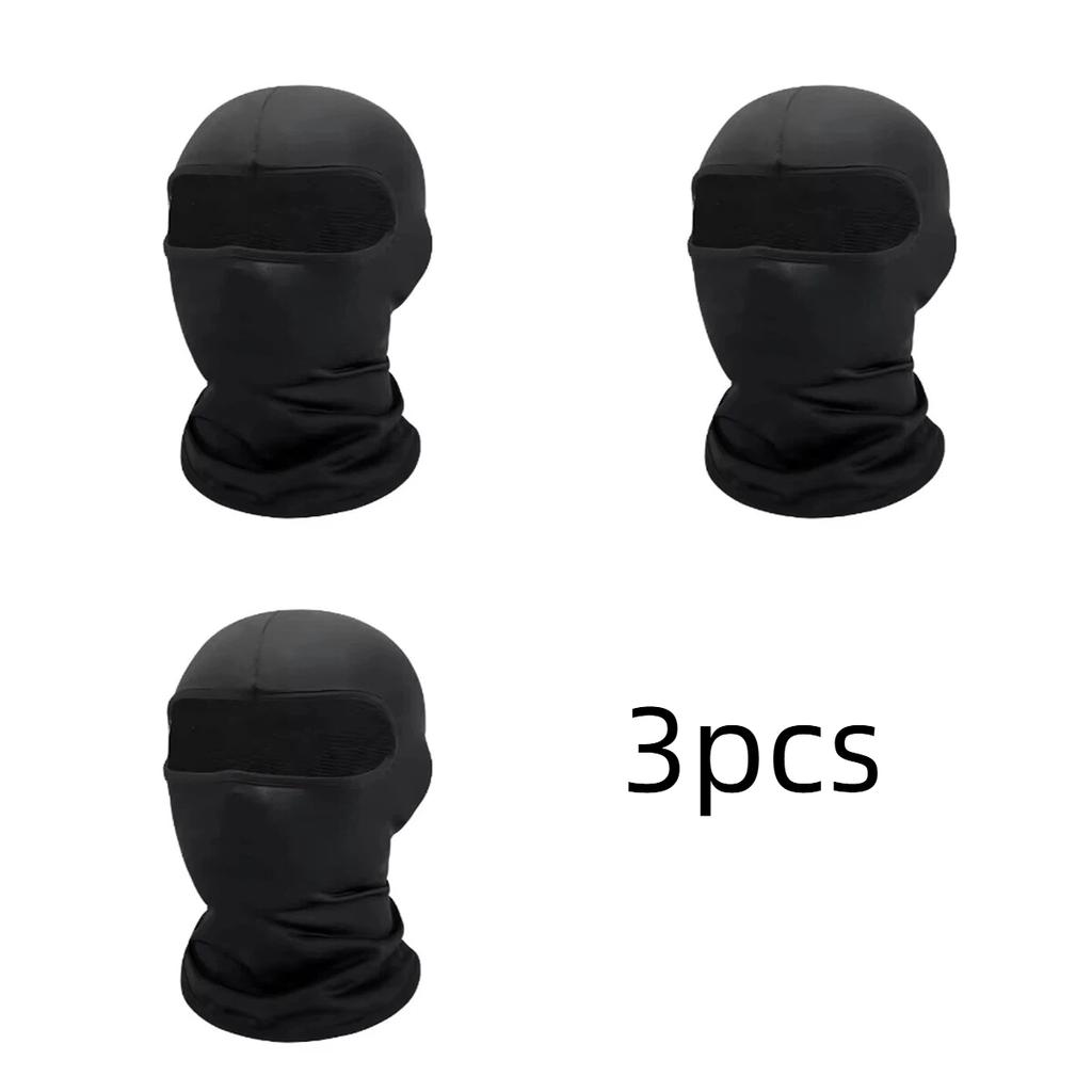 Ice Silk Sunscreen Full Face Mask Outdoor Fishing Motorcycle Windproof UV Protective Mask Black Balaclava Mask
