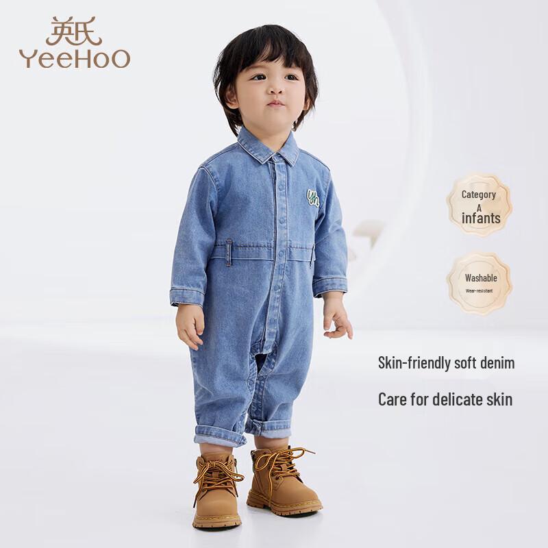 

YEEHOO Baby Boys Soft Denim Romper 66