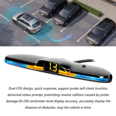 Car Parking Sensor Rear Reversing Radars System with 4 Parking Sensors Distance Detection LED Light