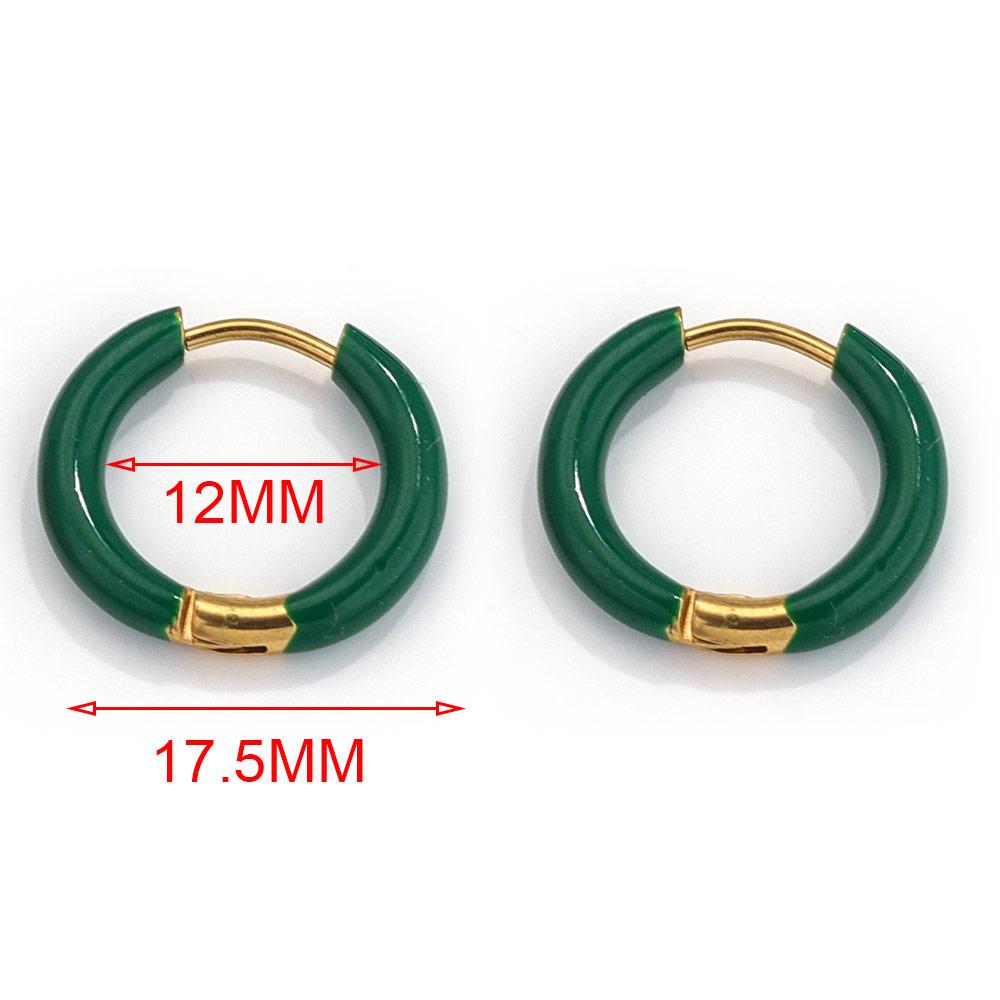 6pcs Stainless Steel Hoop Earrings Women Earrings Men Punk Hiphop Bijoux Gift Fashion Plated 18K Gold Jewelry Piercing Accessory