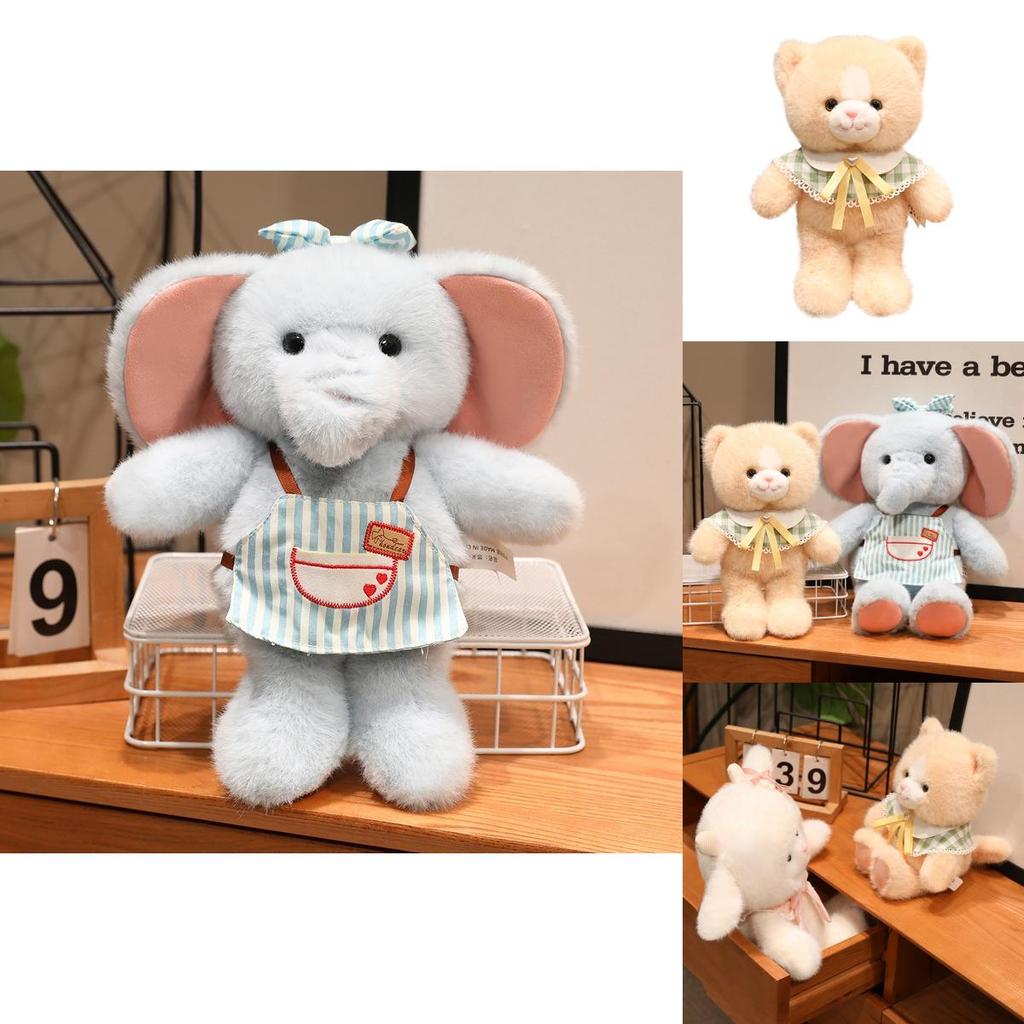 Plush Sheep Elephant Toy With Soft Short Pile For Birthday Gift And Home Decor