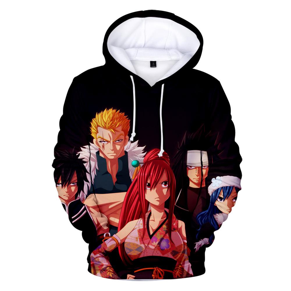 Podzim Zima 3D tisk Anime Fairy Tail Cosplay Mikiny Mikiny Kluk/dívka Neformální mikina Fairy Tail Pulovry