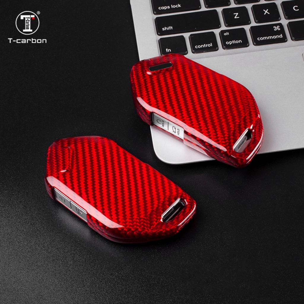 T-Carbon Carbon Fiber Car Key Case Cover For Kia Ev9 Picanto Sorento Mq4 Carnival Ka4 Morning K5 Carens Key Case Accesories