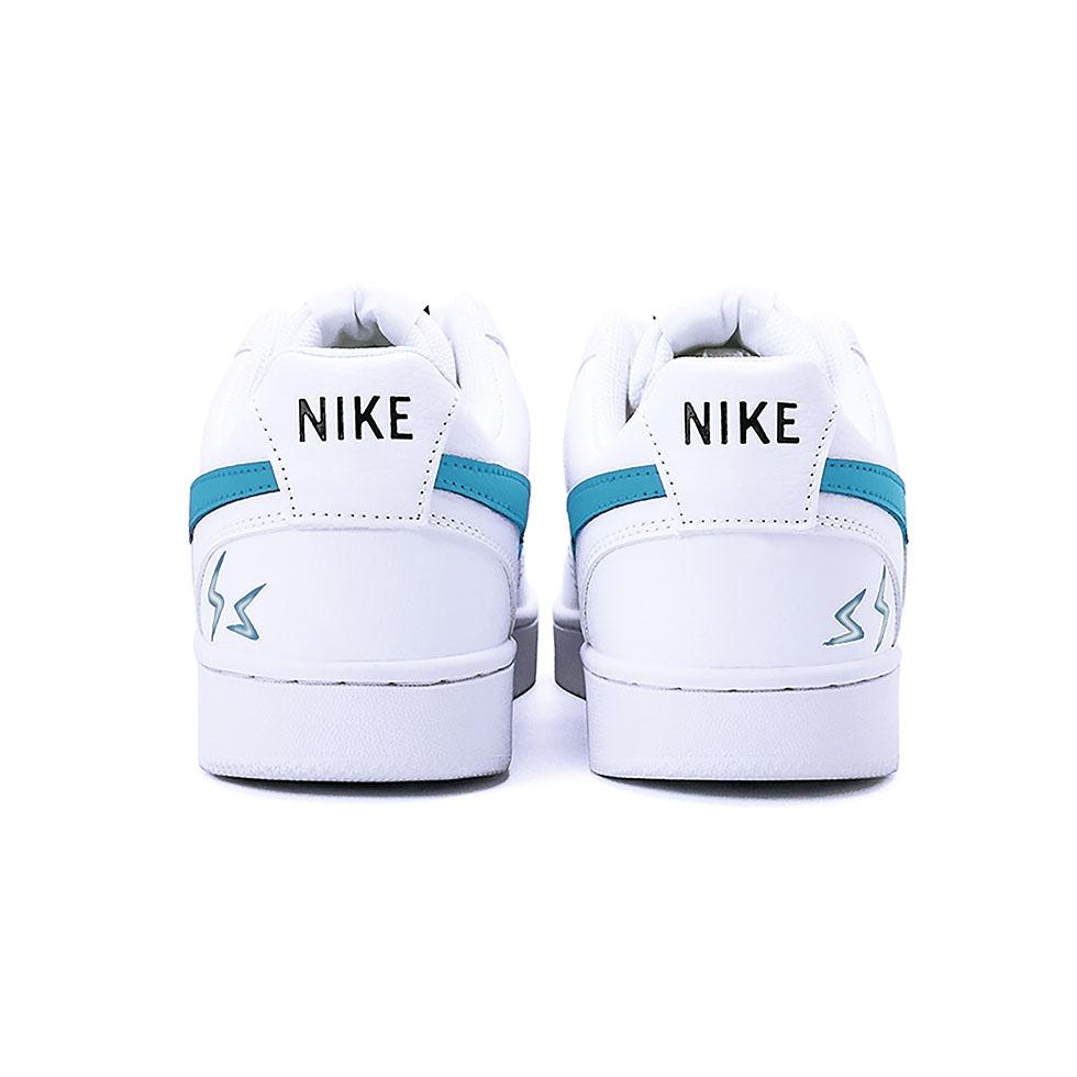 Nike Court Vision 1 Bay Pelle Blu Antiscivolo Resistenti all'Abrasione Basse Scarpe da Skateboard Unisex Blu Bianco DH2987-101(team488-)