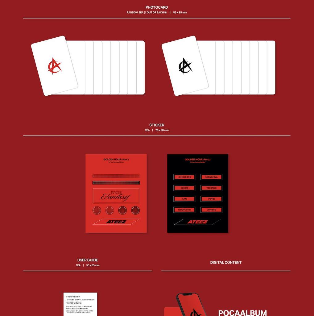(PŘEDOBJEDNÁVKA) ATEEZ - 12. mini album [GOLDEN HOUR] : Část 3 ‘Ve vaší fantasy edici’]