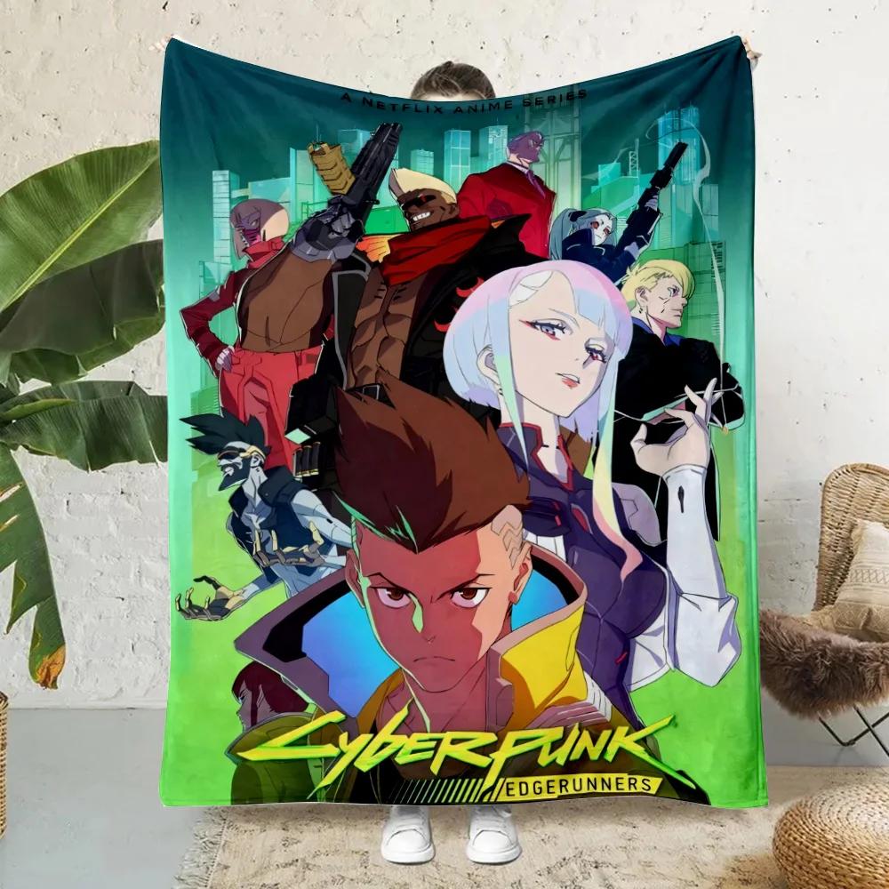 Cute Cartoon Rebecca Printed Picnic Blankets Warm Blanket Soft and Comfortable Blanket C-C-Cyberpunks-Home Travel Birthday Gift