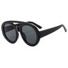 New Women Large Frame Oval Double Bridge Sunglasses UV400 Protection Fashion Designer Eyewear for Summer