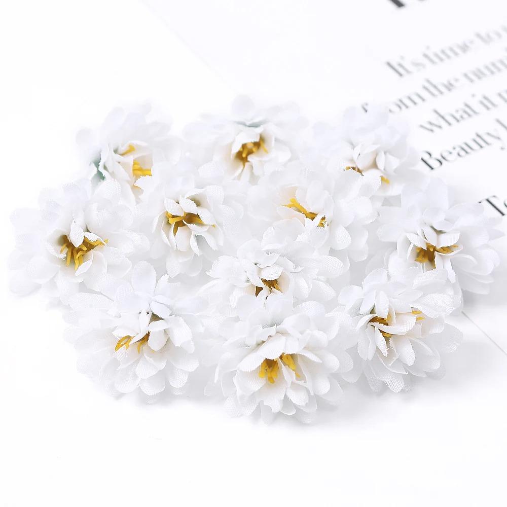 10/20/50 Pièces Roses Artificielles Mini Têtes de Fleurs en Soie Fleurs Simulées Décoration Maison Chambre Accessoires Couronne DIY Décoration Mariage