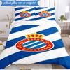 Real Sociedad Crest Design 3pcs Bedding,Including 1pc Duvet Cover And 2pcs Pillowcases Perfect for Christmas,Ideal for Bedroom, Dormitory