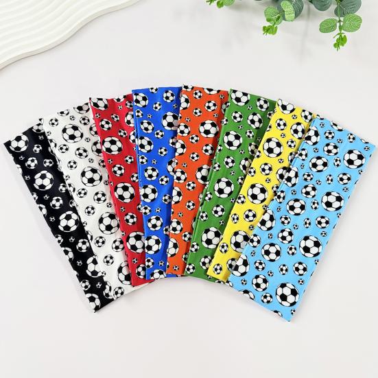 Unisex Headband Football Themed Print High Elasticity Hair Band Non-Slip Design Moisture-wicking Running Headband Sport Hair Accessory