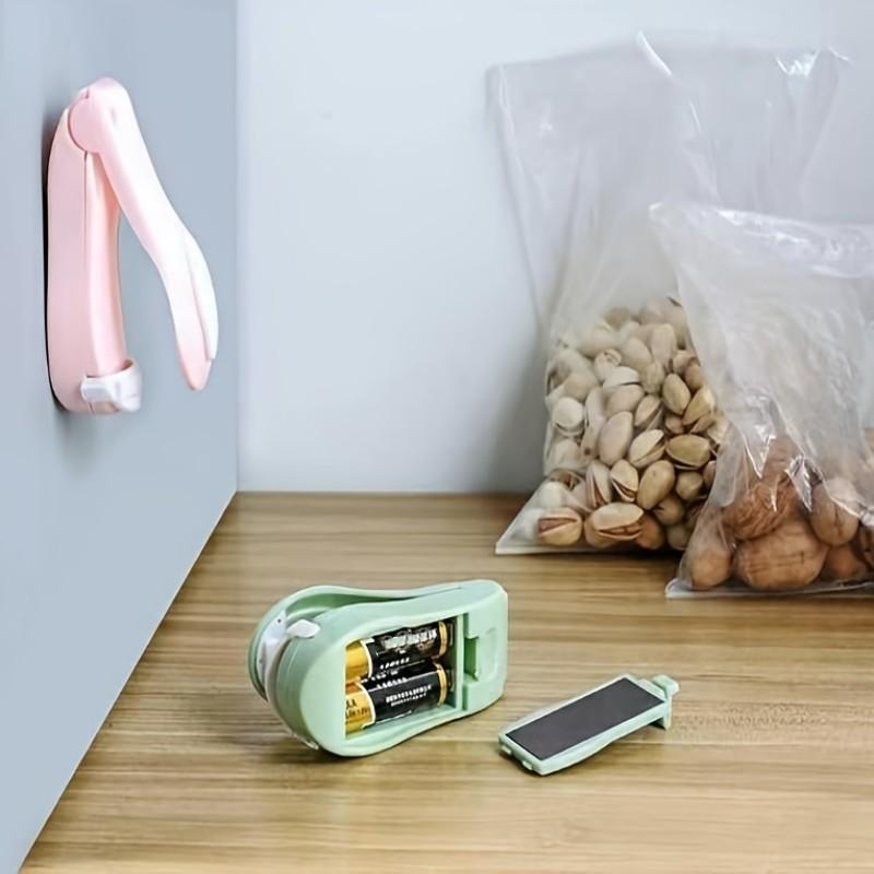 1pc Mini Household Portable Sealing Machine, Hand Pressure, Heat Sealing Machine, Food, Snacks, Plastic Bag Sealing Machine (Battery Not Included)