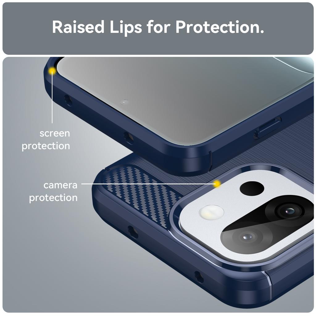 For OnePlus 13T 5G/13s 5G Case Protective Phone Cover Carbon Fiber Texture Brushed