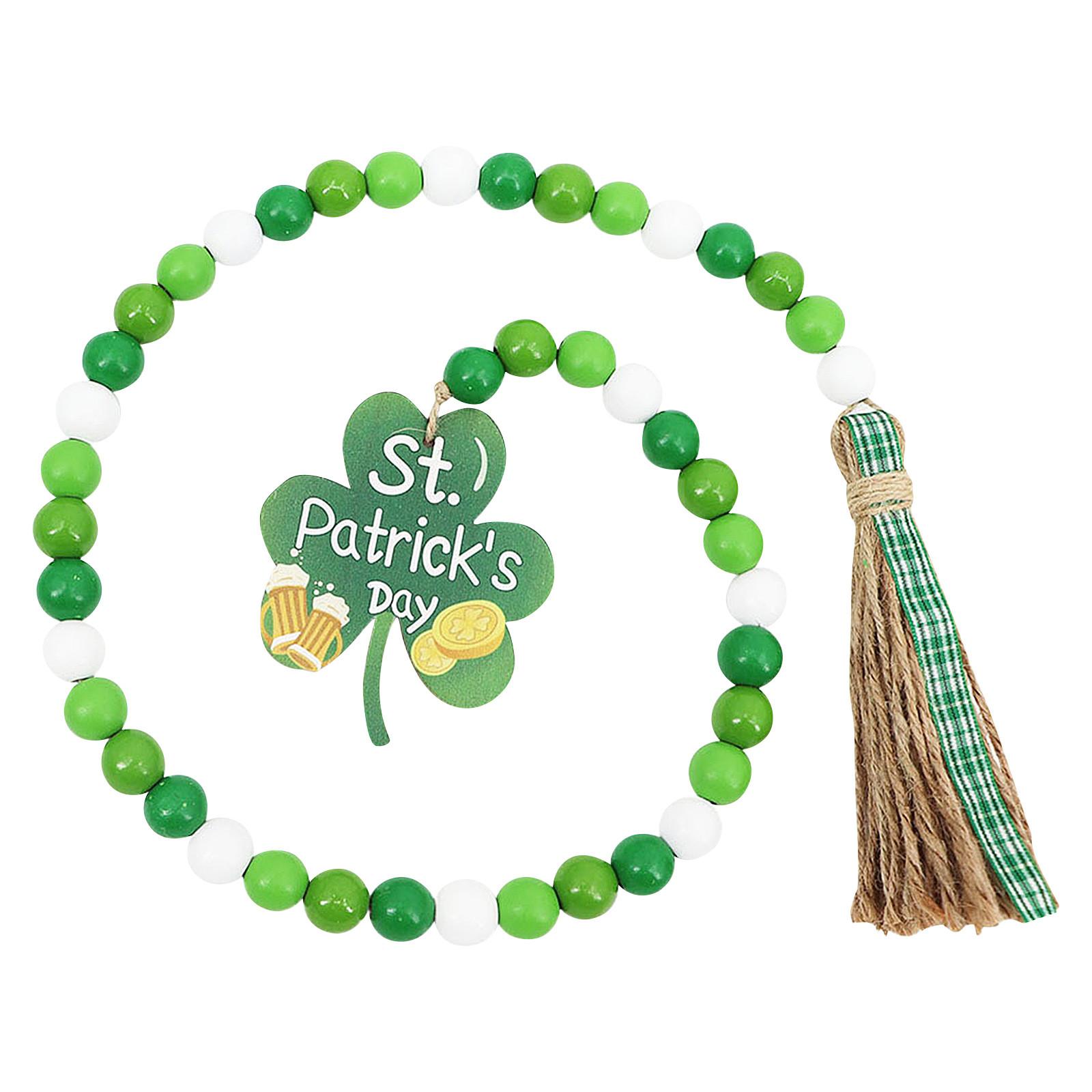 

улица. День Святого Патрика Украшение из бисера Кулон Деревянные бисероплетения Ирландский стиль Деревянные бисерные украшения One Size