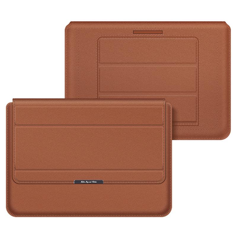 Custom Leather Sleeve Bag for MacBook 13/14/15 Inch - Protective Stand Computer Case