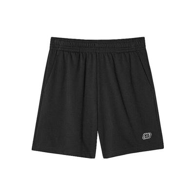 Solid Color Logo Straight Leg Casual Shorts Women Shorts Carbon-Black L122W057-0018