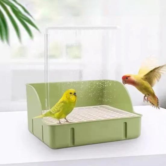 Parrot Bathtub Automatic Circulating Water Birds Shower Bath for Small Medium Birds Parakeets Cockatiel African Grey Lovebird