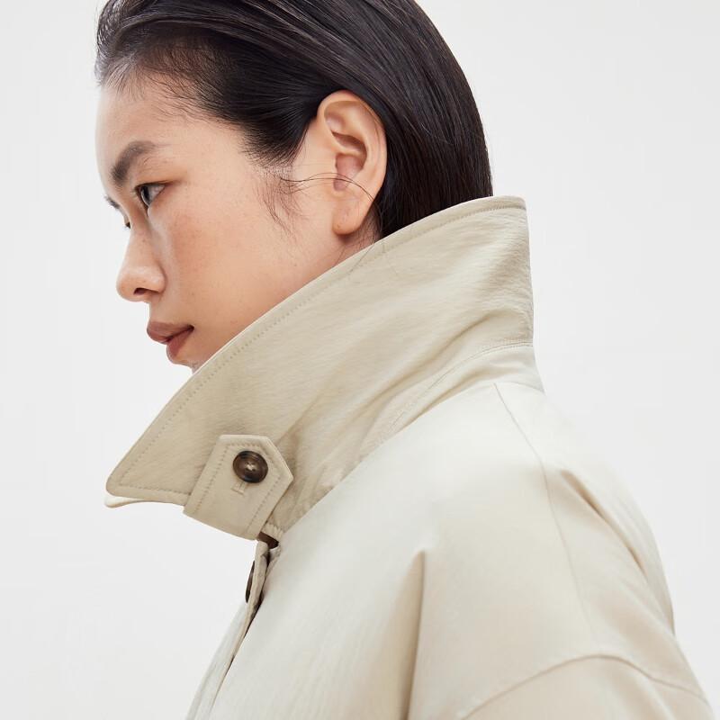 ONLY Women's Convertible Long Down Trench Coat