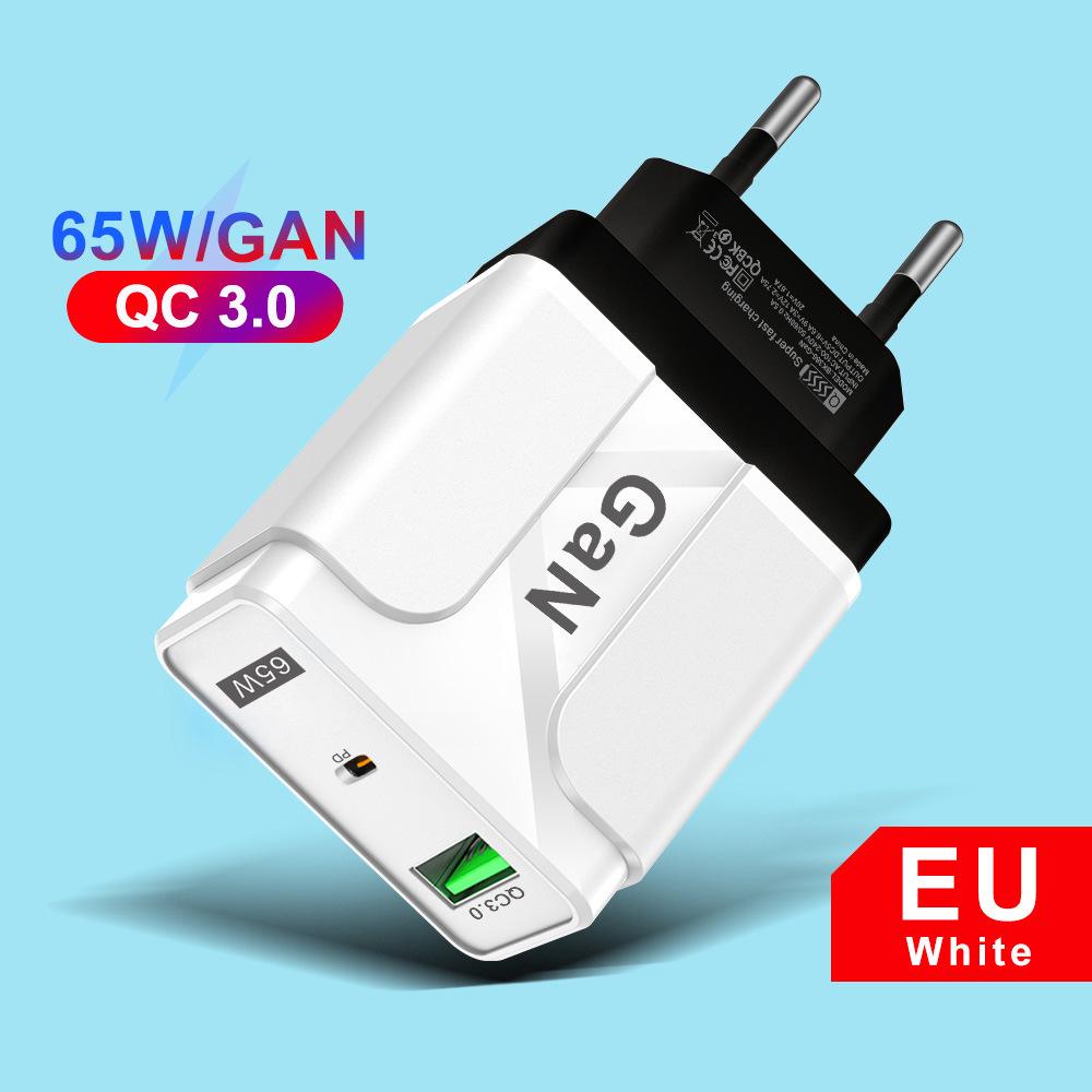 PD33W QC3.0 GaN Multi-Port Fast Charger, 9V/12V European Standard
