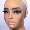 Mannequin Display Bust SkinTonedToned Hairpiece Smooth Head with Shoulders