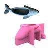 Whale Shape Silicone Mold for Candle Holder Tealight Cement Candlestick Molds Gypsym Flowerpots Succulent Planter Mould