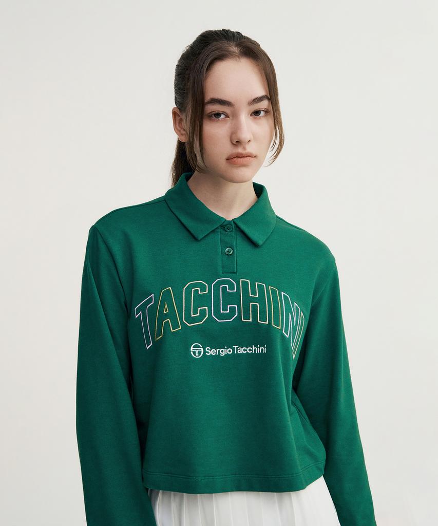 SERGIO TACCHINI W Preppy Crop Long Sleeve Polo