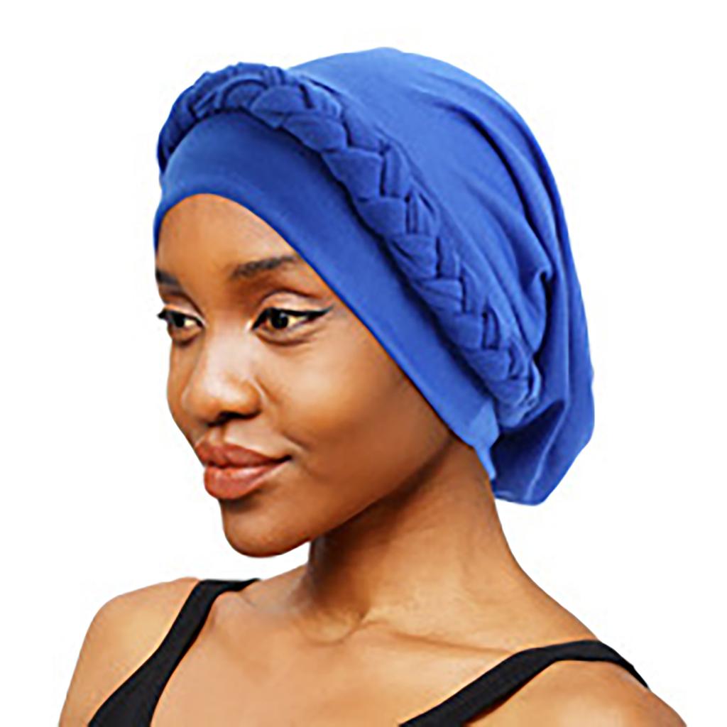 Women Muslim Hijab Bohemia Printing Pre-Tied Twisted Braid Turban Hat Elastic Handmade Bandanas Arab Wrap Chemo Cap Turbante