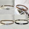 Fashionable Metal Adjustable Buckle Slim Belt for Women Perfect for Casual and Business Outfits
