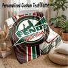 Coperta in Flanella Fendt Personalizzata Stampa il Tuo Nome Testo Morbida Calda Coperta Regalo di Festa