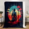 Samurai At Sunset Print Blanket Soft and Cozy Perfect for the Living Room Bed Sofa or a Nap,gift