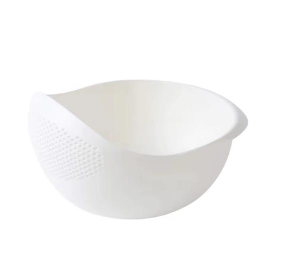 Plastic Colander Rice Bowl Drain Basket Fruit Bowl Washing Drain Basket with Handle Washing Basket Home Kitchen Organizer