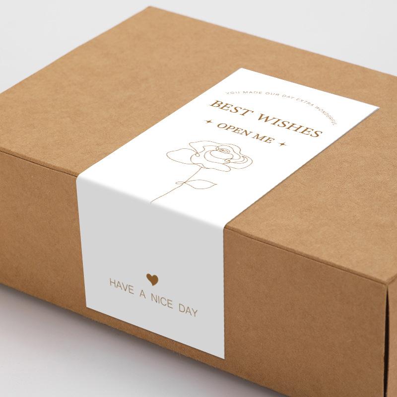 Schlichtheit, Hochwertige Linien, Tulpenaufkleber, Flugzeug-Kartonverschlussaufkleber, Geschenkbox-Dekorationsaufkleber, Klebeetiketten