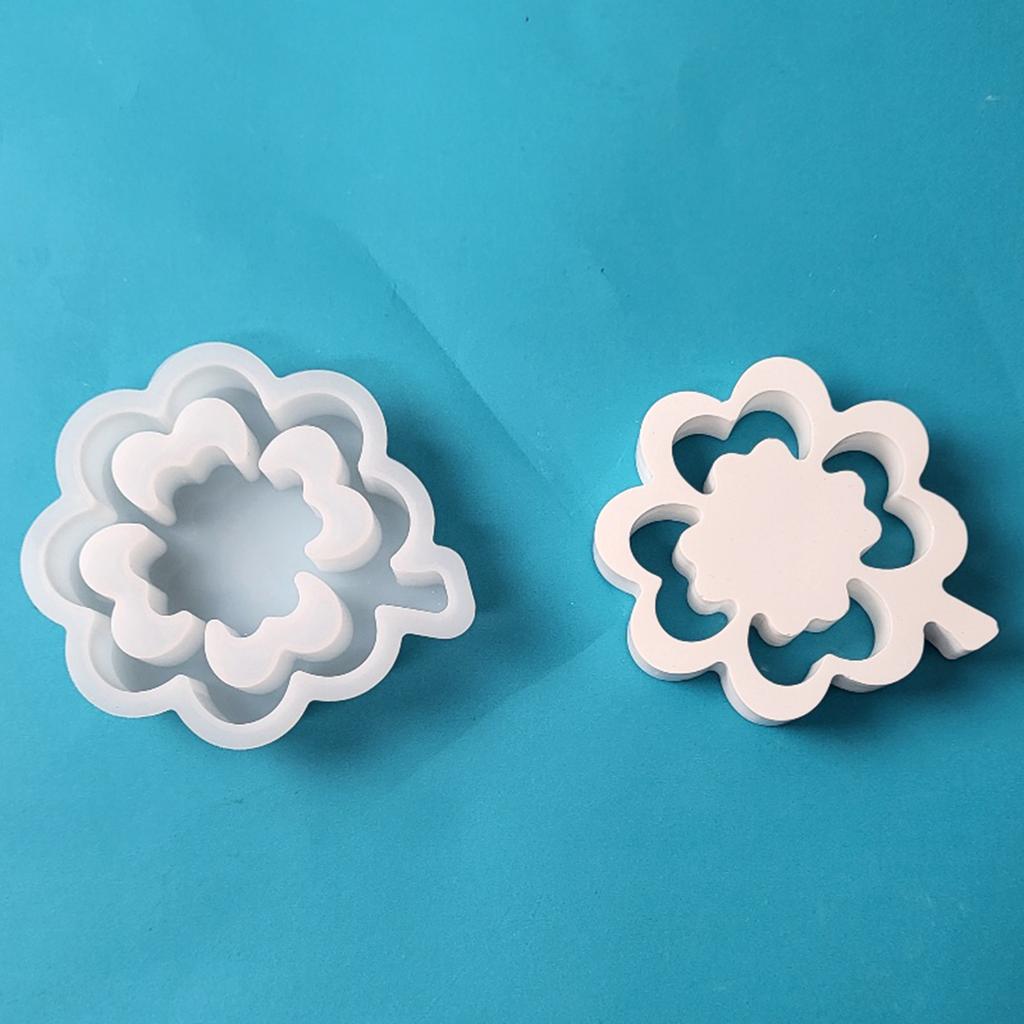 Leaves Candle Holder Molds Clover Candle Holder Molds for Candle Holder DIY Craft Gypsum Decorations Christmas Gift