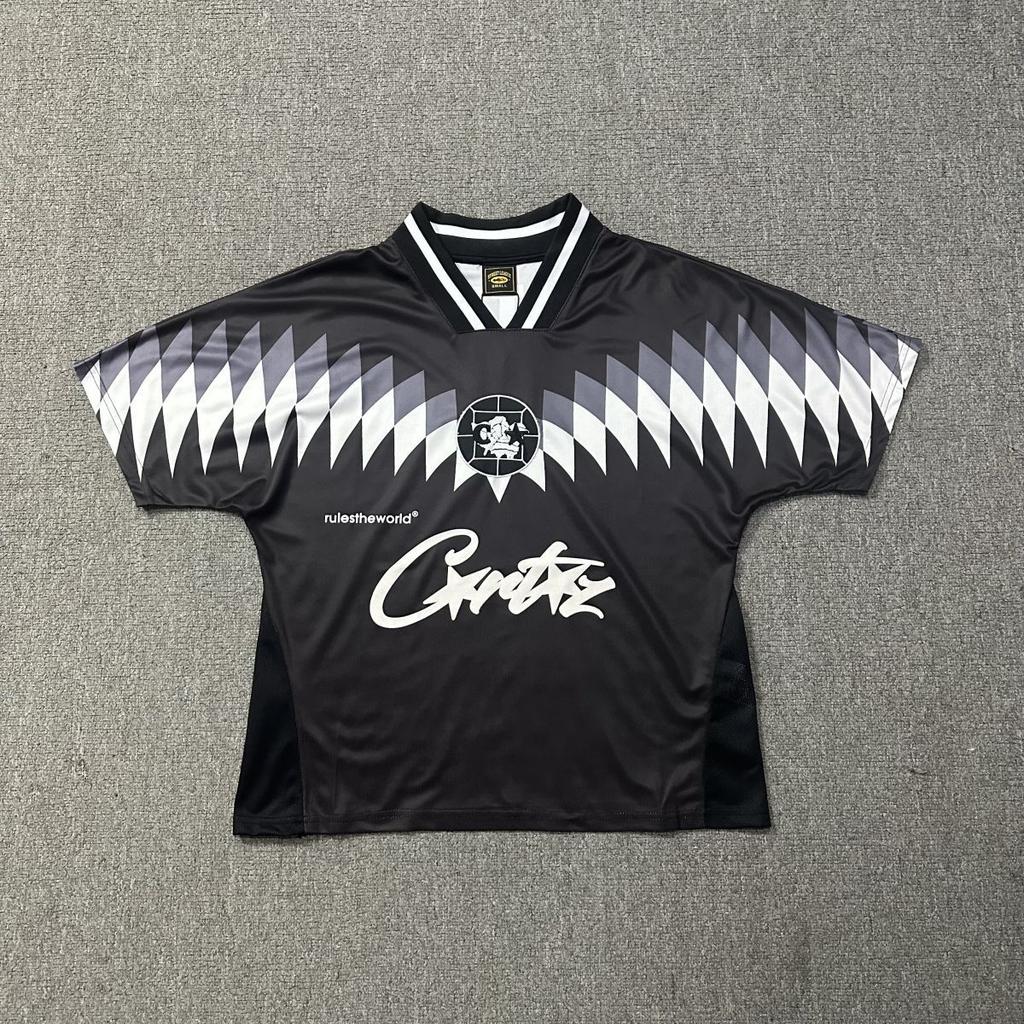 European and American High Street Trendy Brand Alcatraz Sports Short-sleeved T-shirt Football Uniform Breathable Polo Shirt Couple Outfit