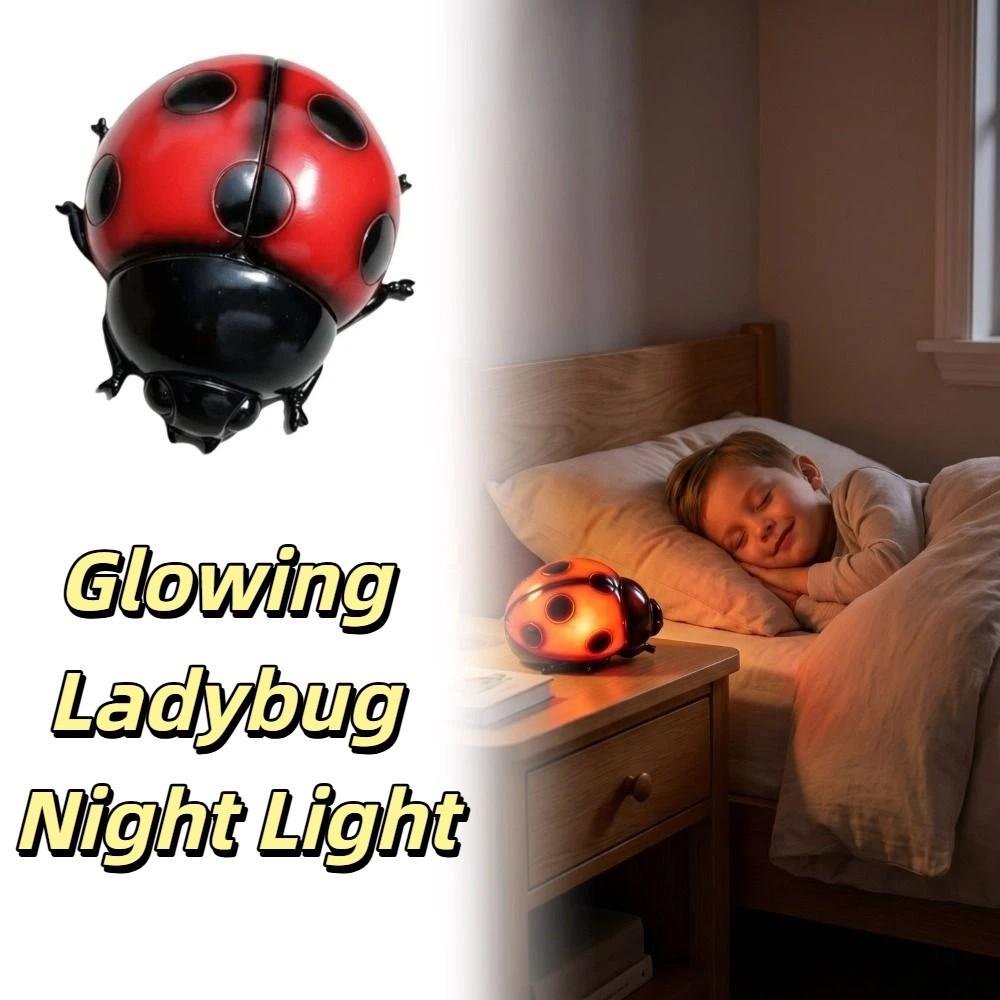 LED Glow Glowing Ladybug Night Light Rare Decorative Item Gift for Kids/Adults