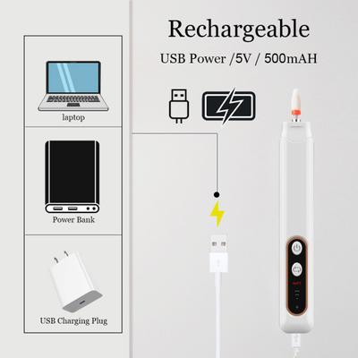 Przenośny bezprzewodowy zestaw wierteł do paznokci z 6 wiertłami, ładowany przez USB, 3 prędkości, regulowany szlifierka do paznokci, usuwa martwy naskórek, akryl