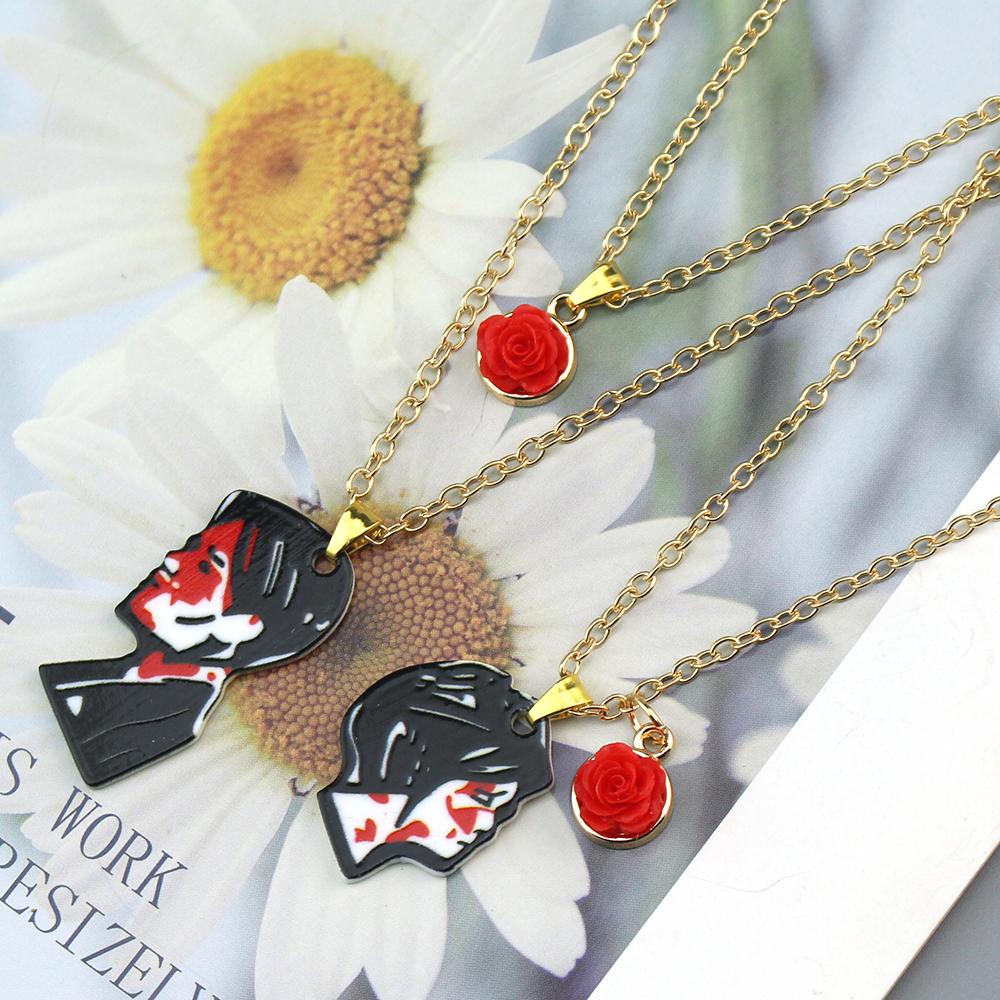 Rock Band My Chemical Romance Necklaces Cosplay MCR Stainless Steel Guitar Pick Pendant Necklace Cos Accessories Christmas Gifts 6