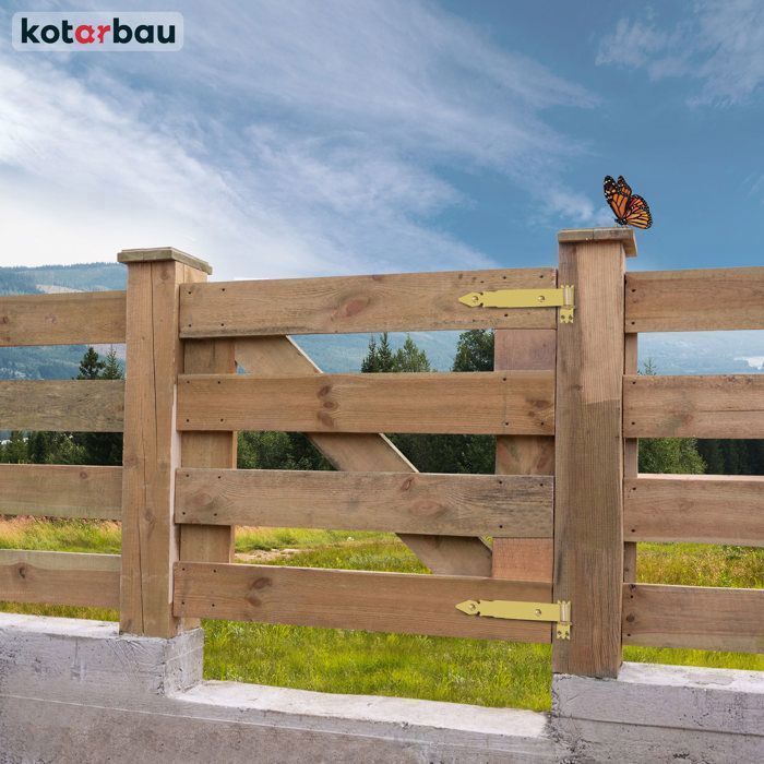 Balamale de ușă - KOTARBAU - 300 mm - Oțel galvanizat - Galben - 2 bucăți