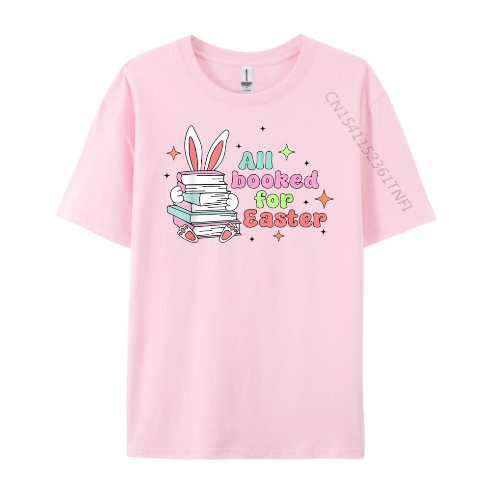 All Booked For Easter Bunny Ear Librarian Reading Bookworm Men Graphic Tees Funny Gifts Printing