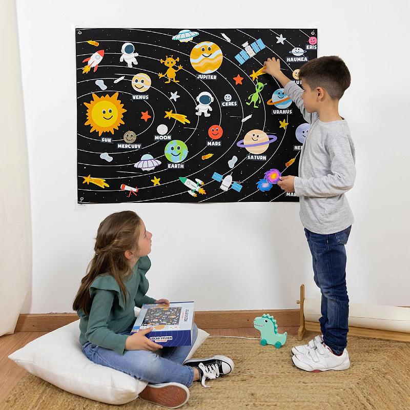 Felt Busy Board Children'S Educational Science And Education Toys Learning Board Infant Action Training Education Board
