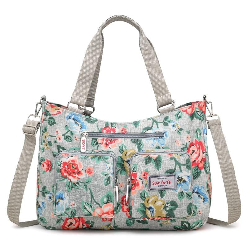 Kvetinová potlač Ženy Tašky cez rameno Oxford Diagonal Malá štvorcová kabelka Multifunkčná Casual Travel Crossbody taška